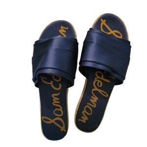 Sam Edelman Dark Blue Slide Sandals